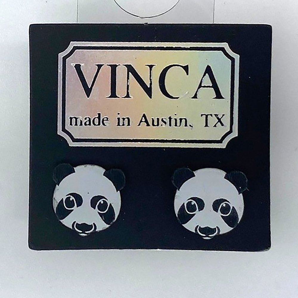 Vinca Panda earrings